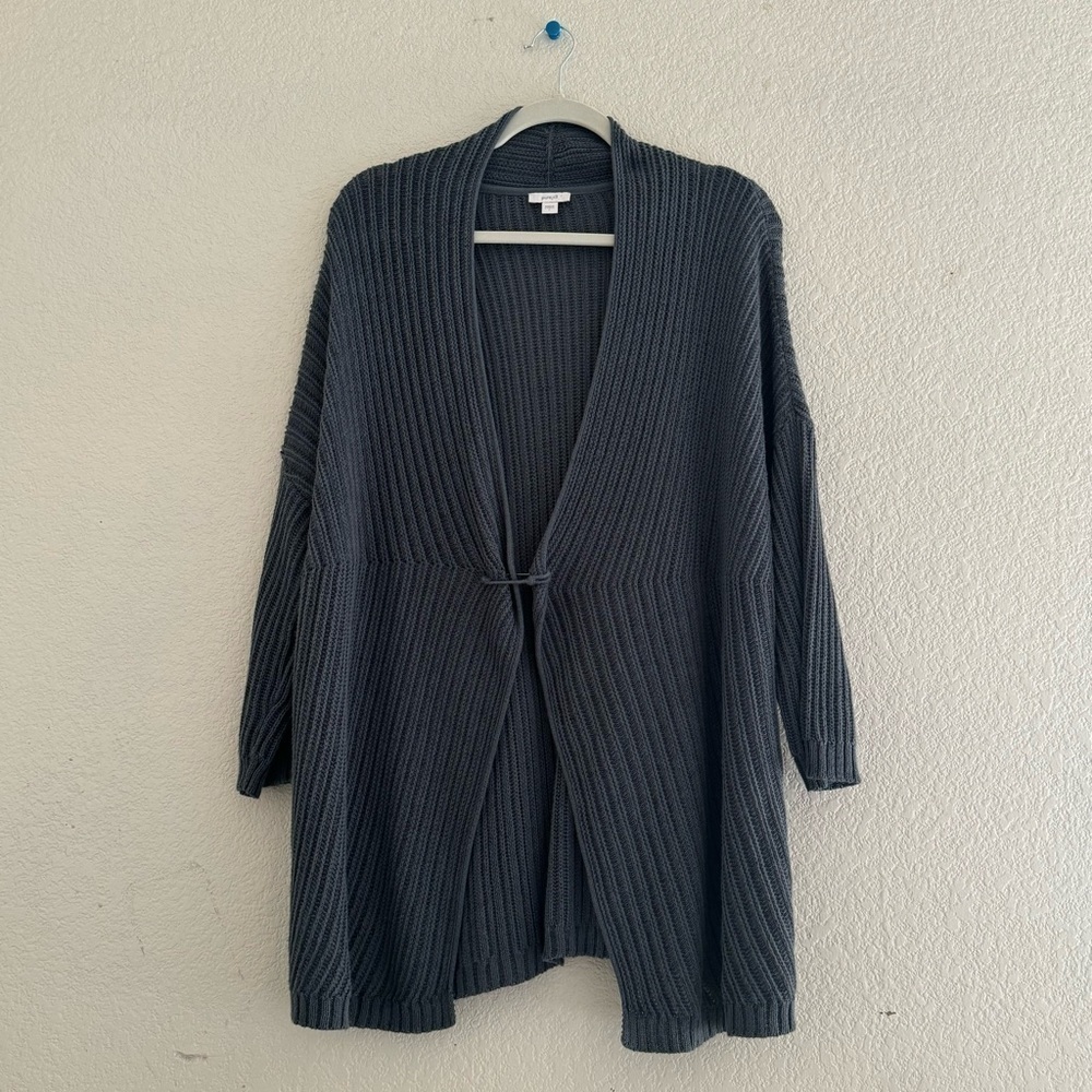 J. Jill Blue Gray Yarn Woven Cardigan